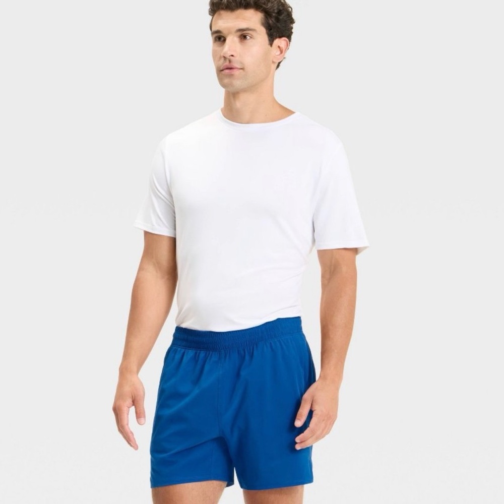 NWT All in Motion, Men’s Active Light Unlined Running Shorts 5” - Zipper Pockets - Picture 3 of 8